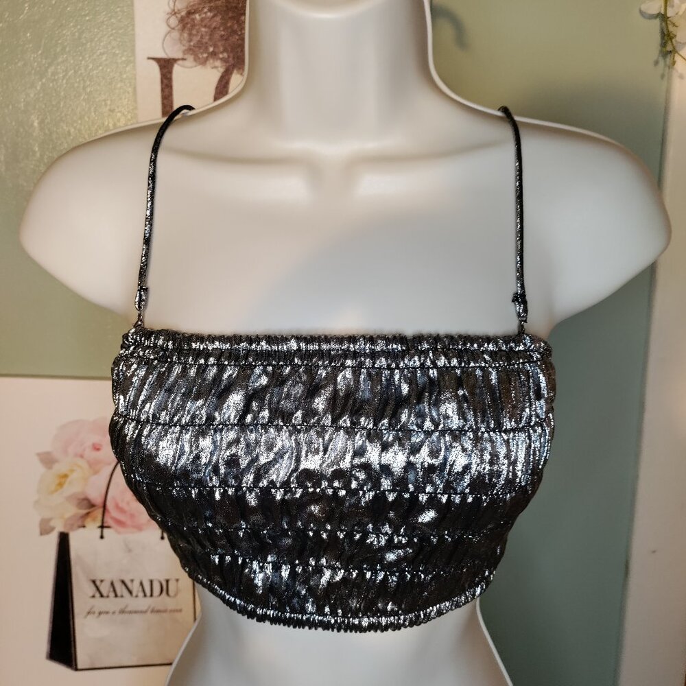 Women's Strappy Metallic Tiny Top- Future Collective by Alani Noelle